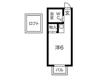 メゾン・ド・KS(ワンルーム/2階)の間取り写真