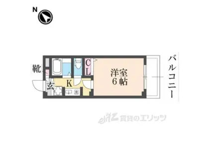 キリンハイツ信和(1K/3階)の間取り写真