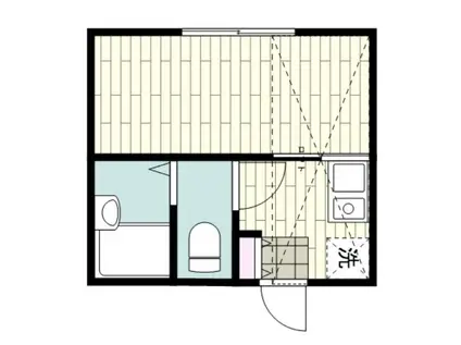 アイリス鶴間(1K/2階)の間取り写真