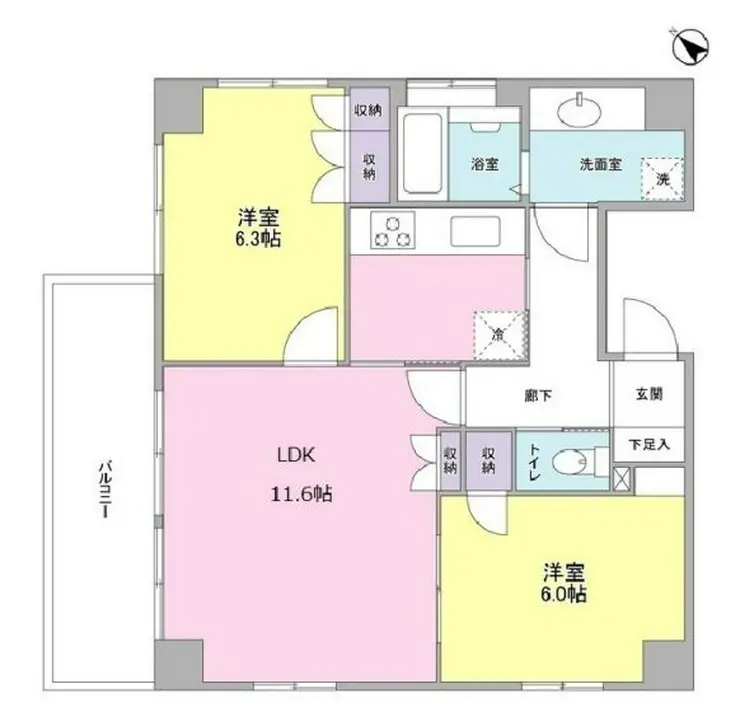 グランリヴィエール 3階階 間取り