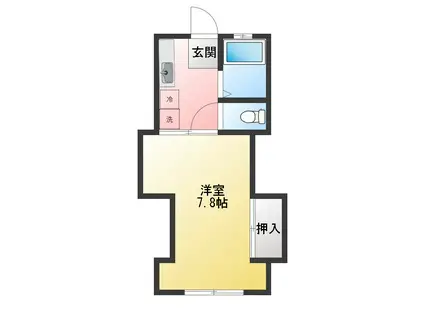 コーポ桂C(1K/1階)の間取り写真