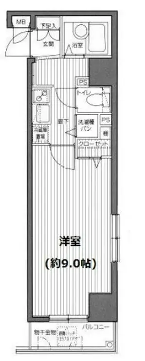ガラ・ステージ麻布十番 7階階 間取り