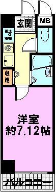 トミープレイス(1K/5階)の間取り写真