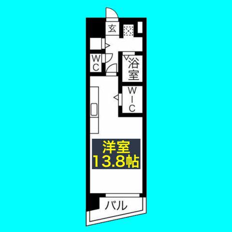 ベルドミール橘(ワンルーム/5階)の間取り写真