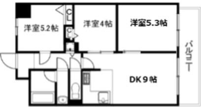 サンヴェール京都西陣(3DK/3階)の間取り写真