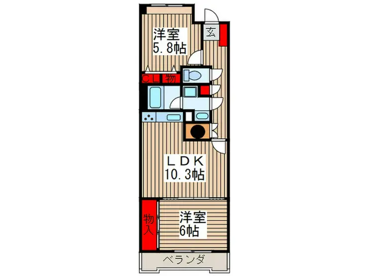グレイス緑丘 4階階 間取り