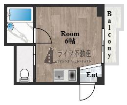ハイツ菱屋(ワンルーム/1階)の間取り写真
