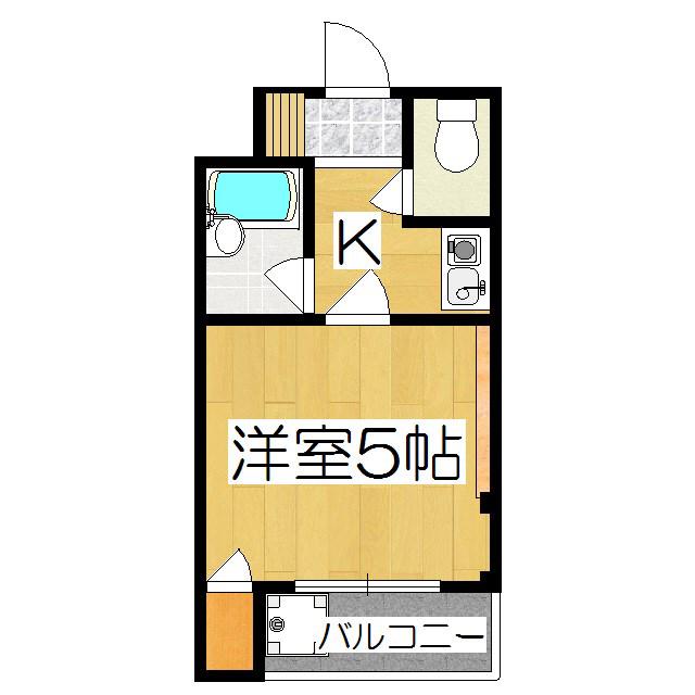 京阪プリンスマンション(1K/4階)の間取り写真