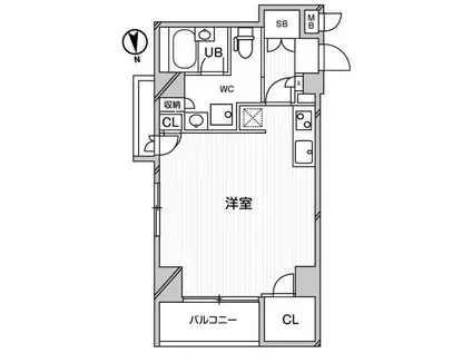 ラ・ステージ坂町(ワンルーム/5階)の間取り写真