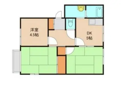 コーポアキラ(3DK/2階)の間取り写真