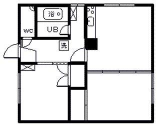 東和マンションA・B(2LDK/2階)の間取り写真