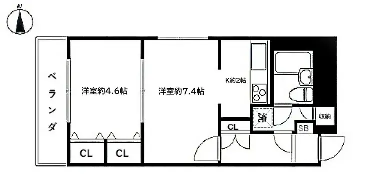 ライオンズマンション川崎第14 7階階 間取り