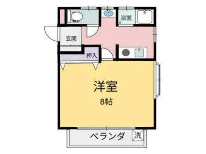 サファイアハイツ(1K/1階)の間取り写真