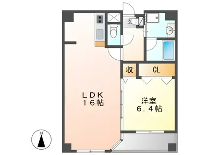 ESPOIRI(1LDK/8階)の間取り写真