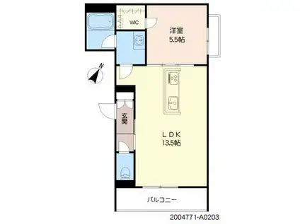 べレオ水前寺(1LDK/2階)の間取り写真