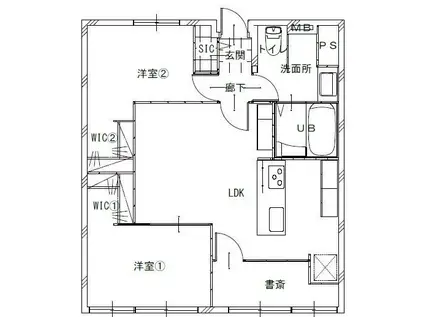 赤門アビタシオン(2SLDK/7階)の間取り写真
