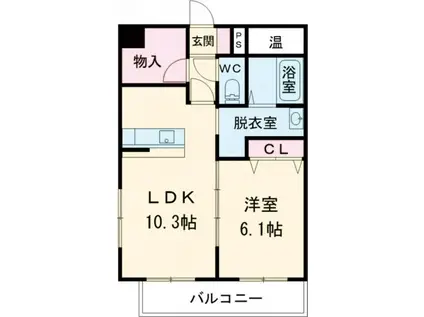 ベリエIII(1LDK/5階)の間取り写真