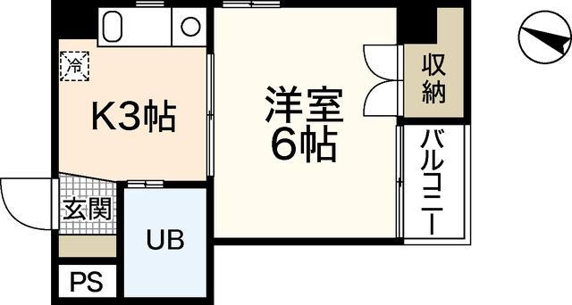 愛宕ビル(1K/3階)の間取り写真