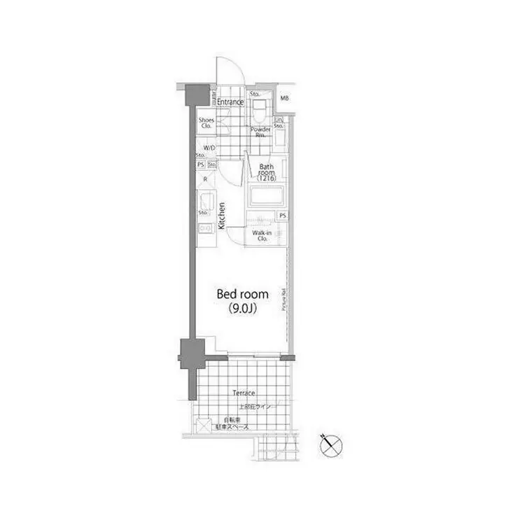 パークハビオ中目黒 1階階 間取り