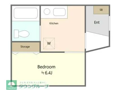 堀越ビル(1K/1階)の間取り写真