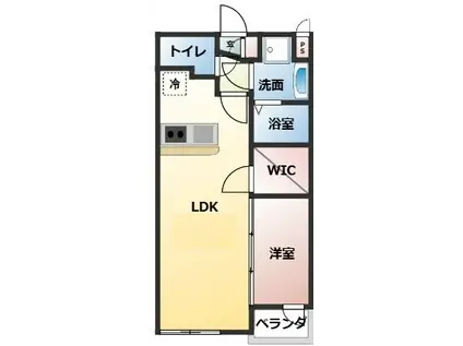 RESIDENCE MIYA(1LDK/1階)の間取り写真