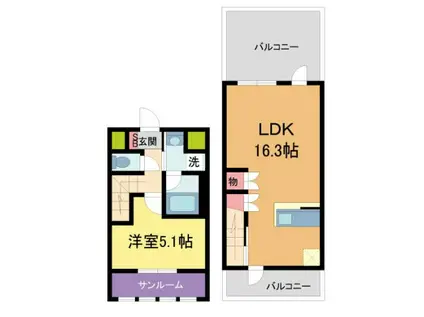 ITIMARUKAN(1LDK/3階)の間取り写真