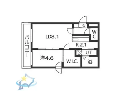 プレミアエグゼクティブ(1LDK/4階)の間取り写真
