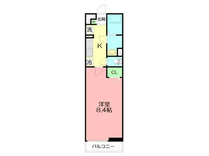 リブリ・大船II(1K/3階)の間取り写真