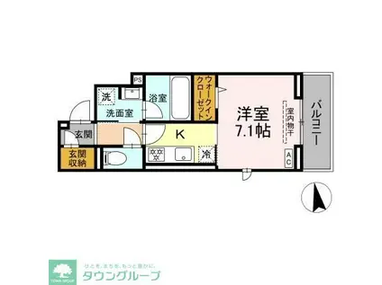 STELLA新松戸(1K/3階)の間取り写真