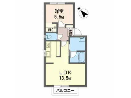 フォーレス羽塚(1LDK/2階)の間取り写真