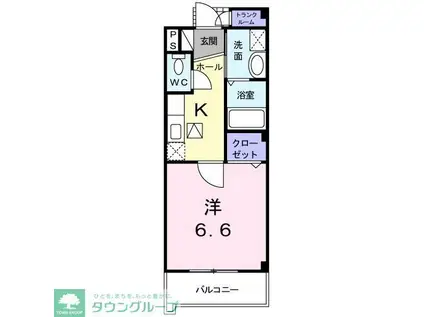 フランメゾン(1K/2階)の間取り写真