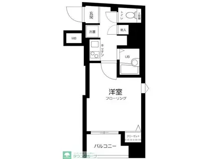 エスコート東大前(1K/4階)の間取り写真