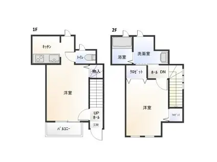 アローアイランドII(1LDK/1階)の間取り写真