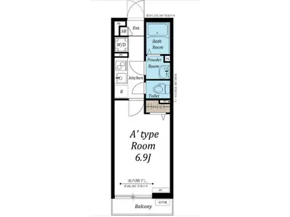 リブリ・セレッサII(1K/1階)の間取り写真