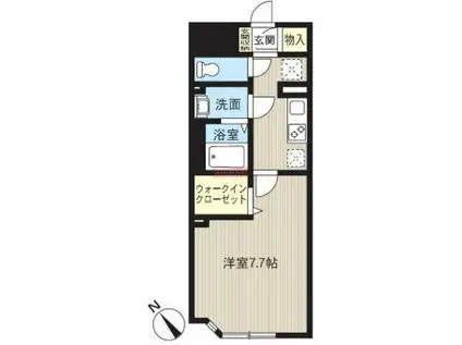 レオーネ阿佐谷(1K/1階)の間取り写真