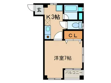 F・CUTE(1K/2階)の間取り写真