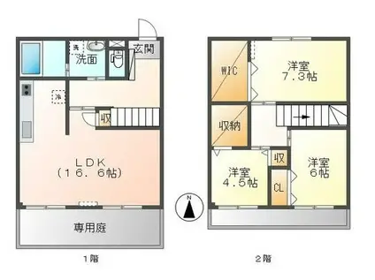 KADETT(3LDK/1階)の間取り写真