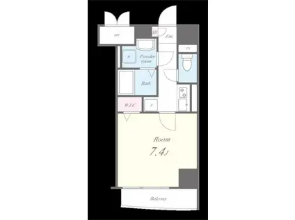 ツインパークコンフォートN(1K/6階)の間取り写真