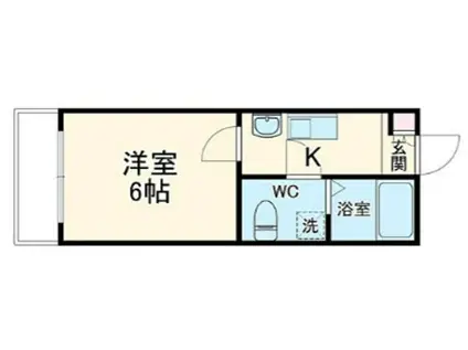 ルシェリア田名塩田(1K/1階)の間取り写真