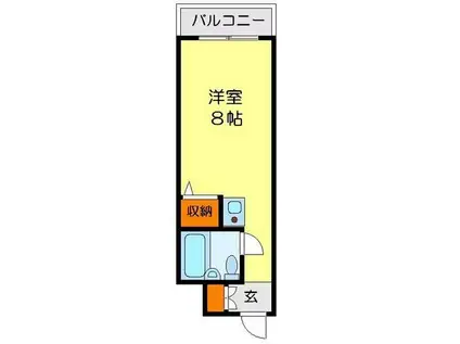キャッスルマンション川越A(1K/5階)の間取り写真