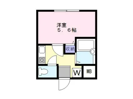 シャイン(1K/1階)の間取り写真