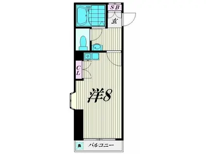 エジソンハウス(1K/2階)の間取り写真