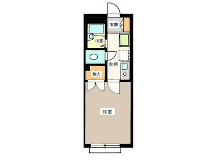 REPOSE(1K/1階)の間取り写真