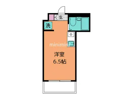 ヤマハハイツ白山(ワンルーム/2階)の間取り写真