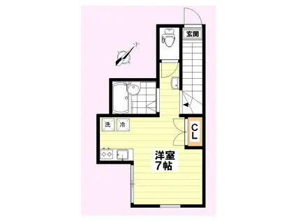 アクシオン大森(ワンルーム/2階)の間取り写真