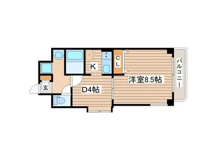 沖野マンションII(1DK/2階)の間取り写真