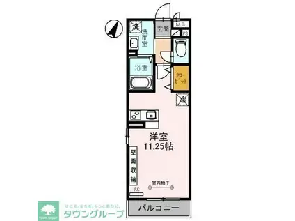 ベルレージュ(ワンルーム/3階)の間取り写真