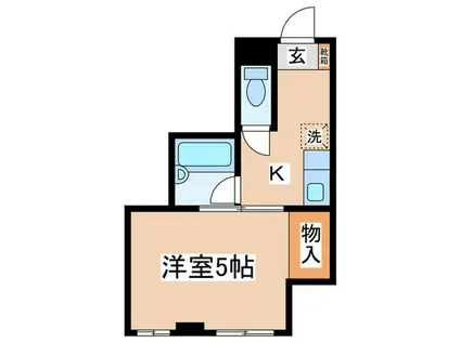 サニーヒル(1K/2階)の間取り写真