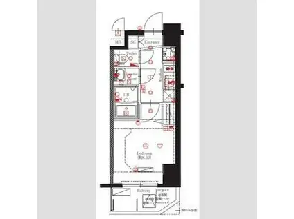 MAXIV名古屋(1K/9階)の間取り写真