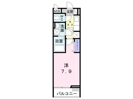 パーク サンリットII(1K/1階)の間取り写真